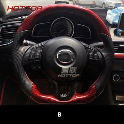 Carbon Faser Auto Innen Lenkrad Trim Abdeckung Aufkleber Für Mazda 3 Axela  2014 2015 2016 Auto Zubehör – die besten Artikel im Online-Shop Joom Geek
